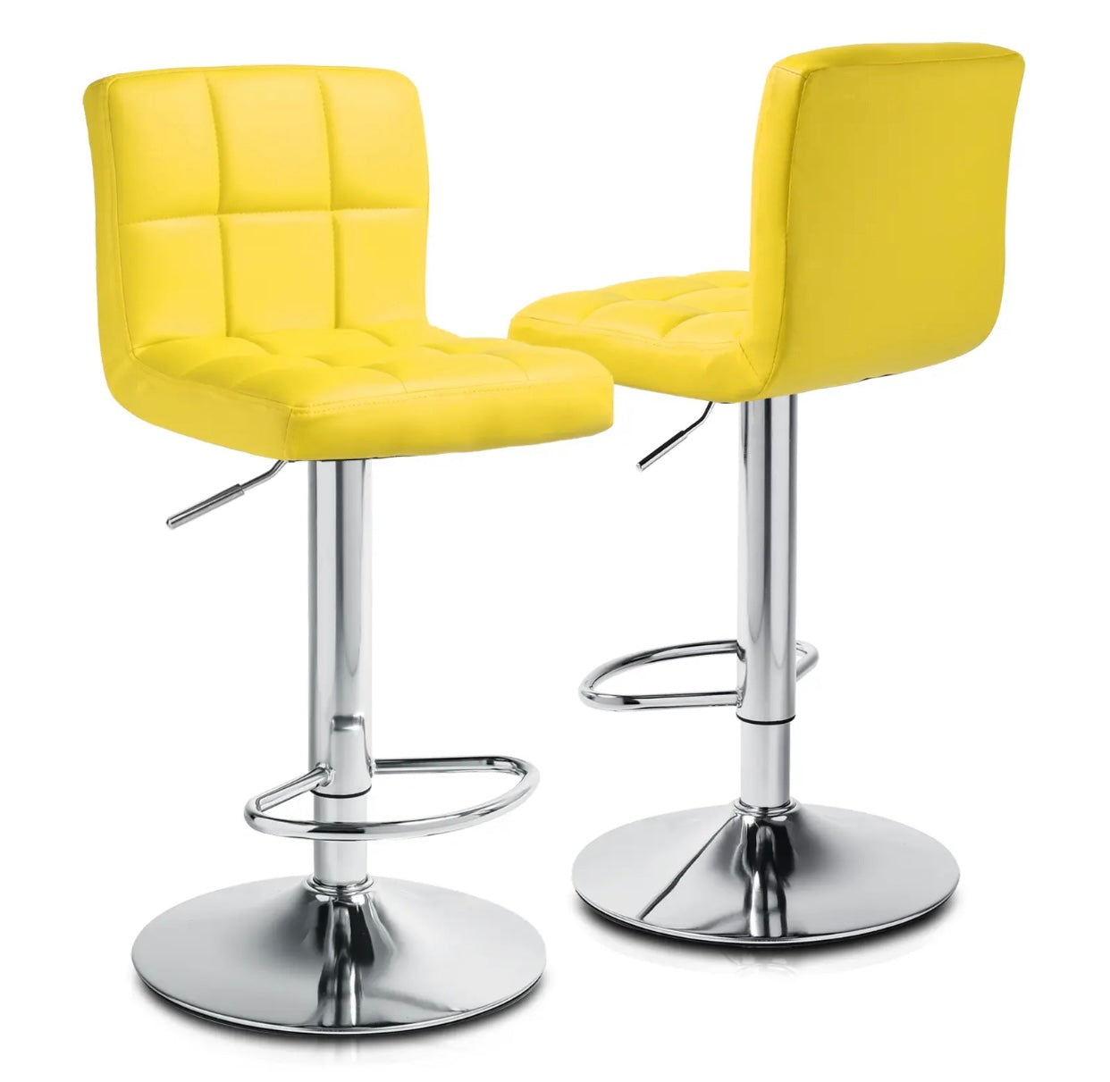 2 Yellow Bar Stools