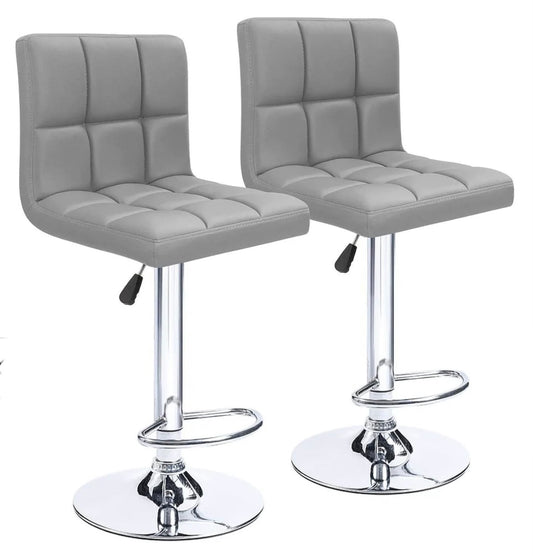 2 Light Gray Bar Stools