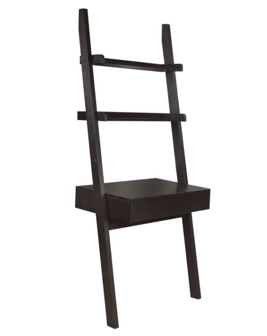 Colella 3-piece 1-drawer Ladder Desk Set Cappuccino 801373-S3