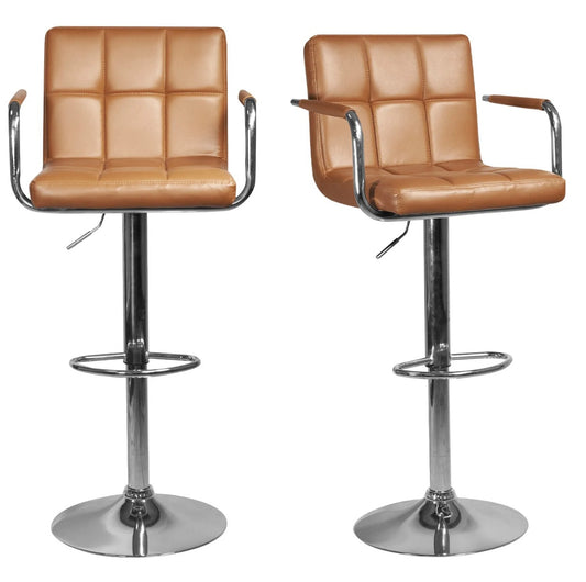 2 Camel Brown Bar Stools