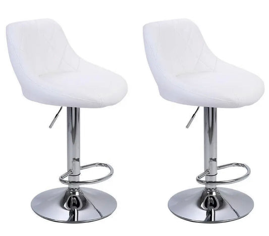 2 White Bar Stools