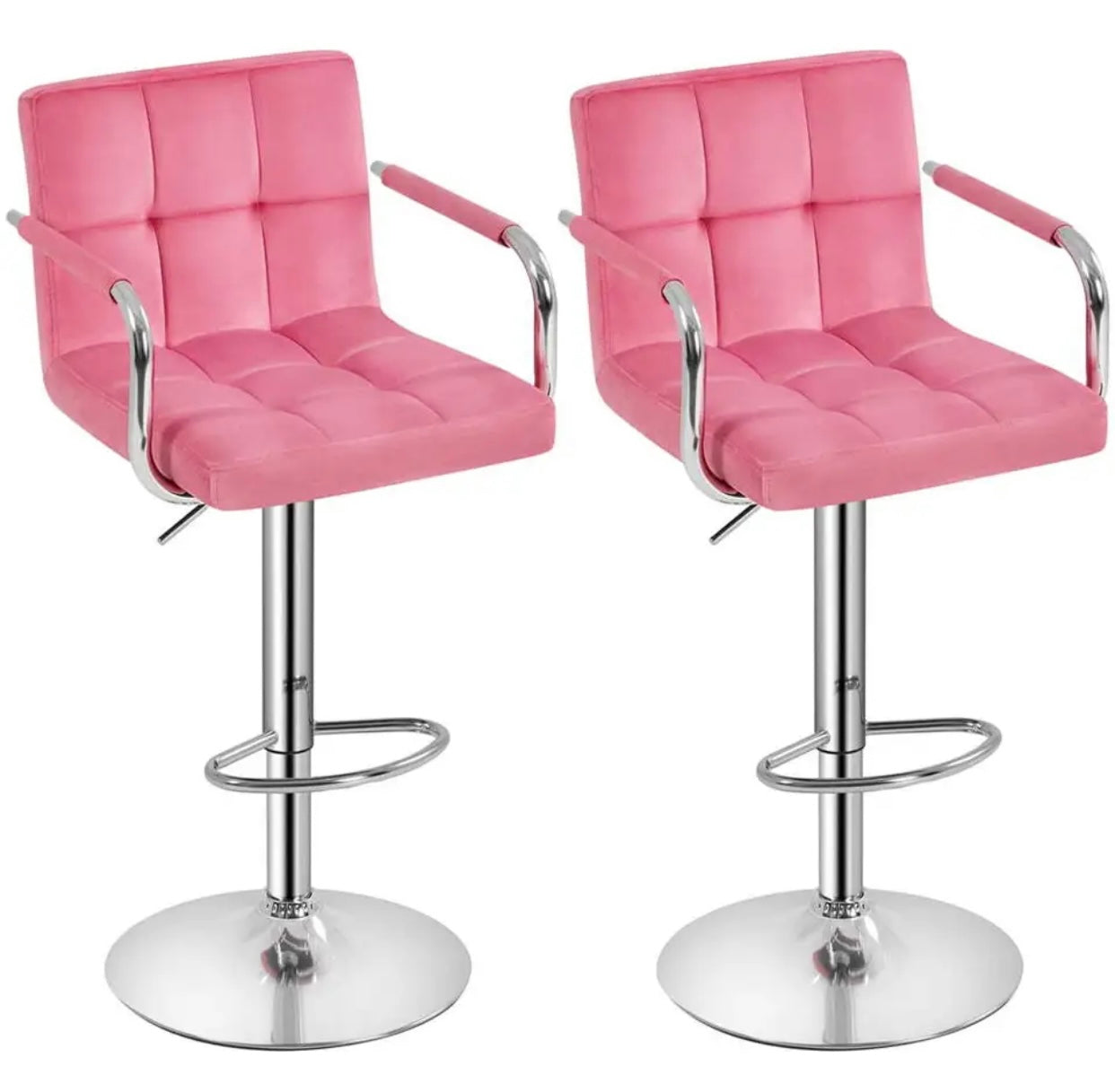 2 Pink Bar Stools