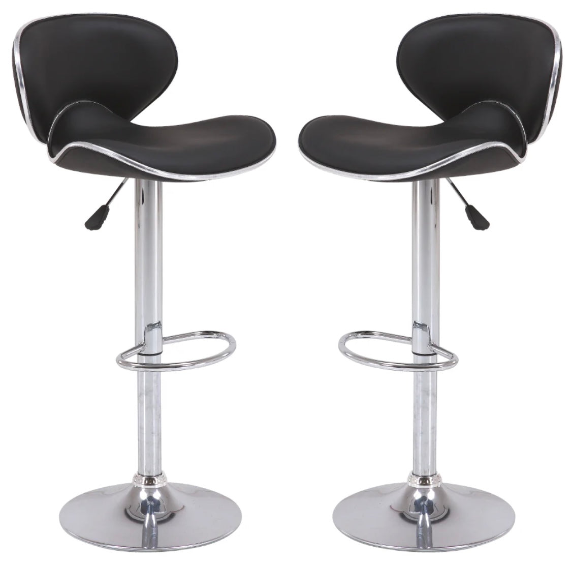 2 Black Bar Stools