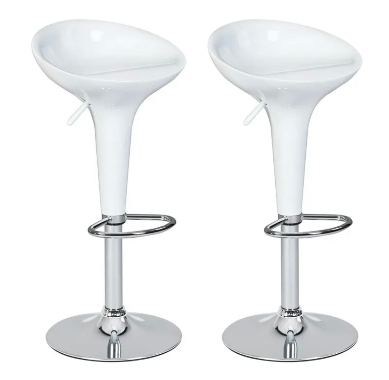 2 White Bar Stools