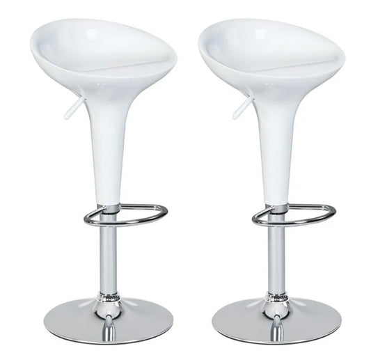 2 White Bar Stools