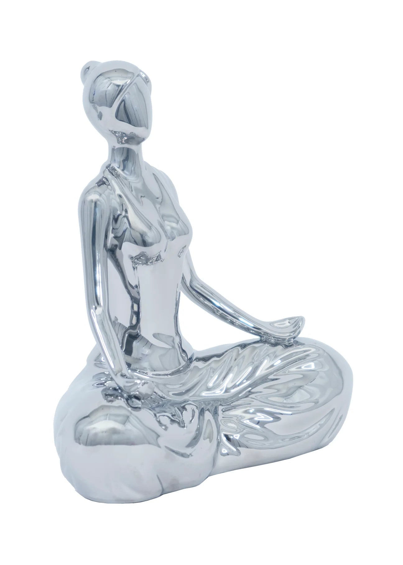 2pc Woman Meditating Ceramic Sculpture SHS1817