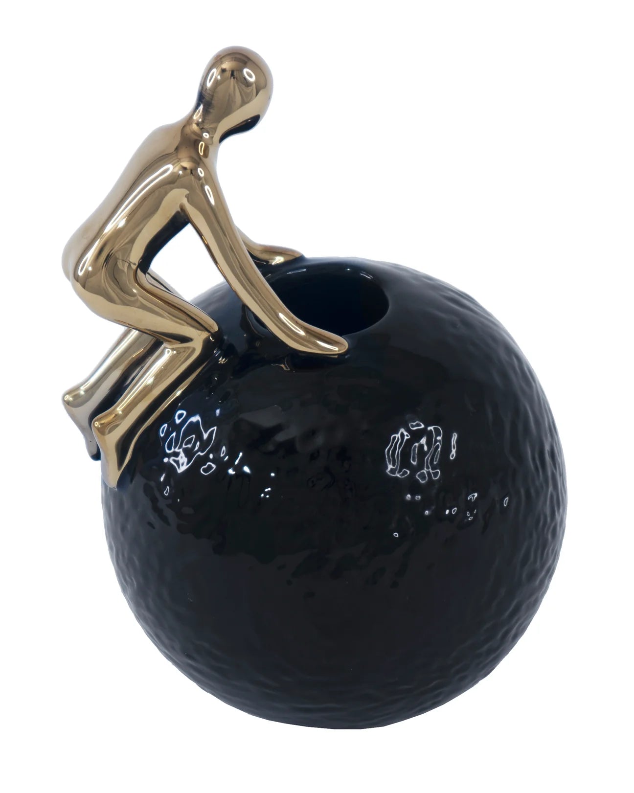 Man Crawling on Ball Ceramic Sculpture SHGB21100