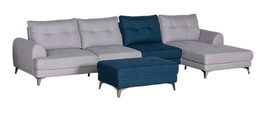 Alaska Sectional Blue Grey