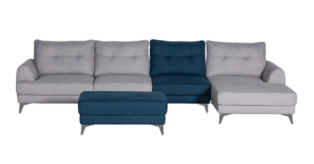 Alaska Sectional Blue Grey