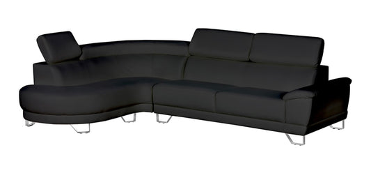 Almira Sectional Black Left