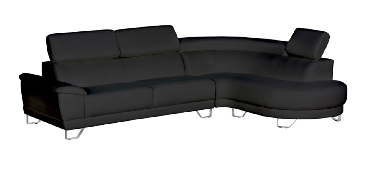 Almira Sectional Black Right