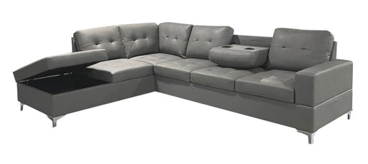 Antonella Sectional Grey Left