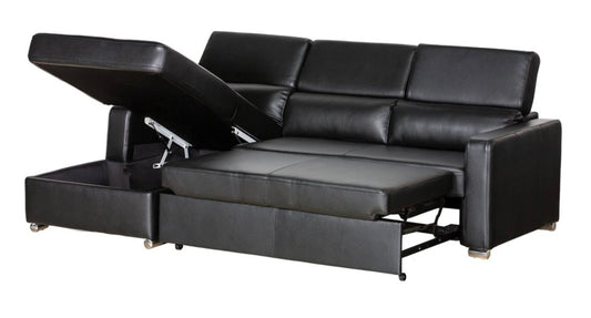 Kahlil Sectional Black Left