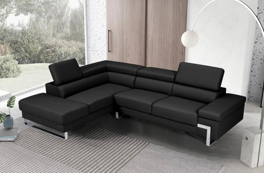 Athena Sectional Black Left