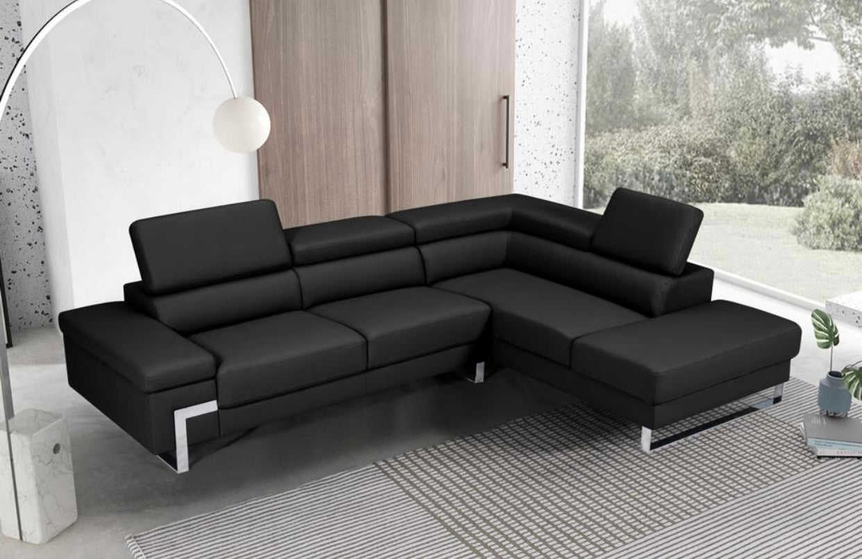 Athena Sectional Black Right