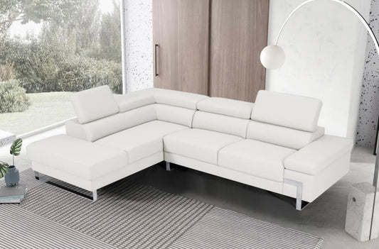 Athena Sectional White Left