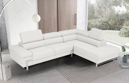 Athena Sectional White Right