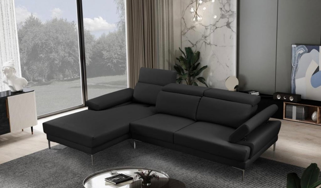 Kim Sectional Black Left