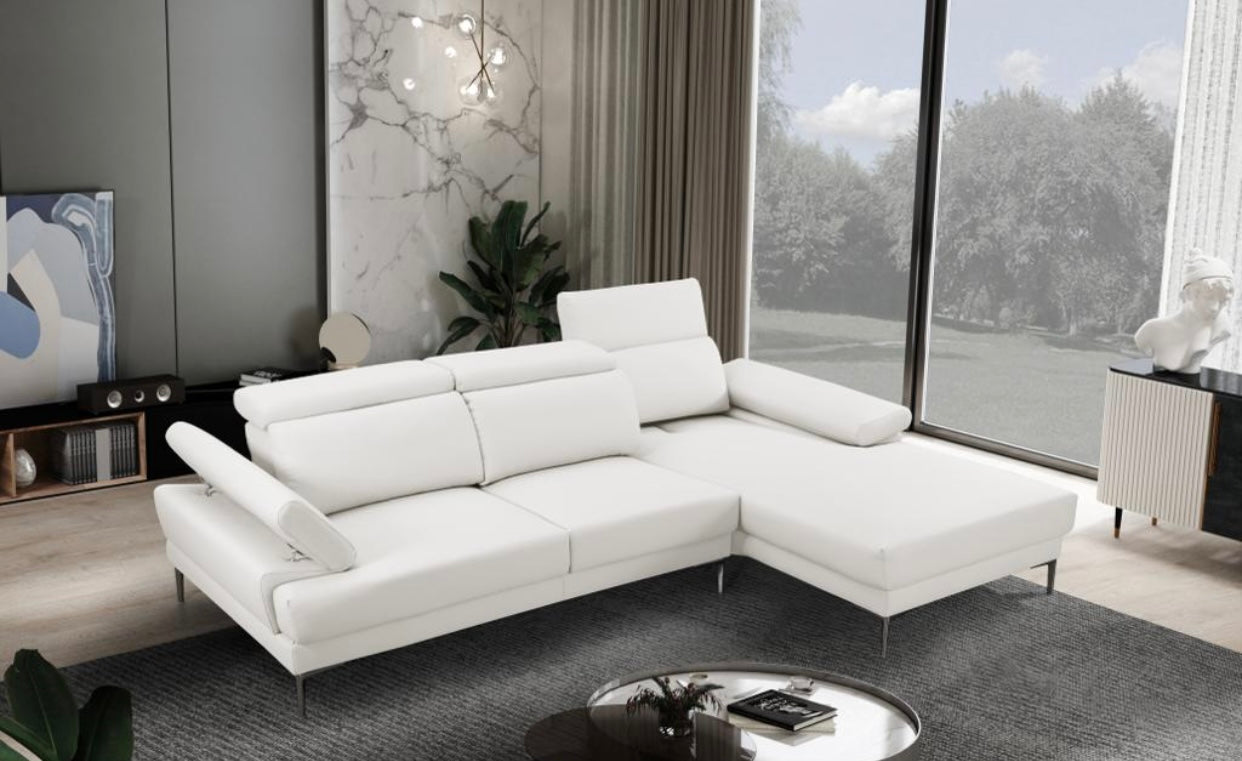 Kim Sectional White Right