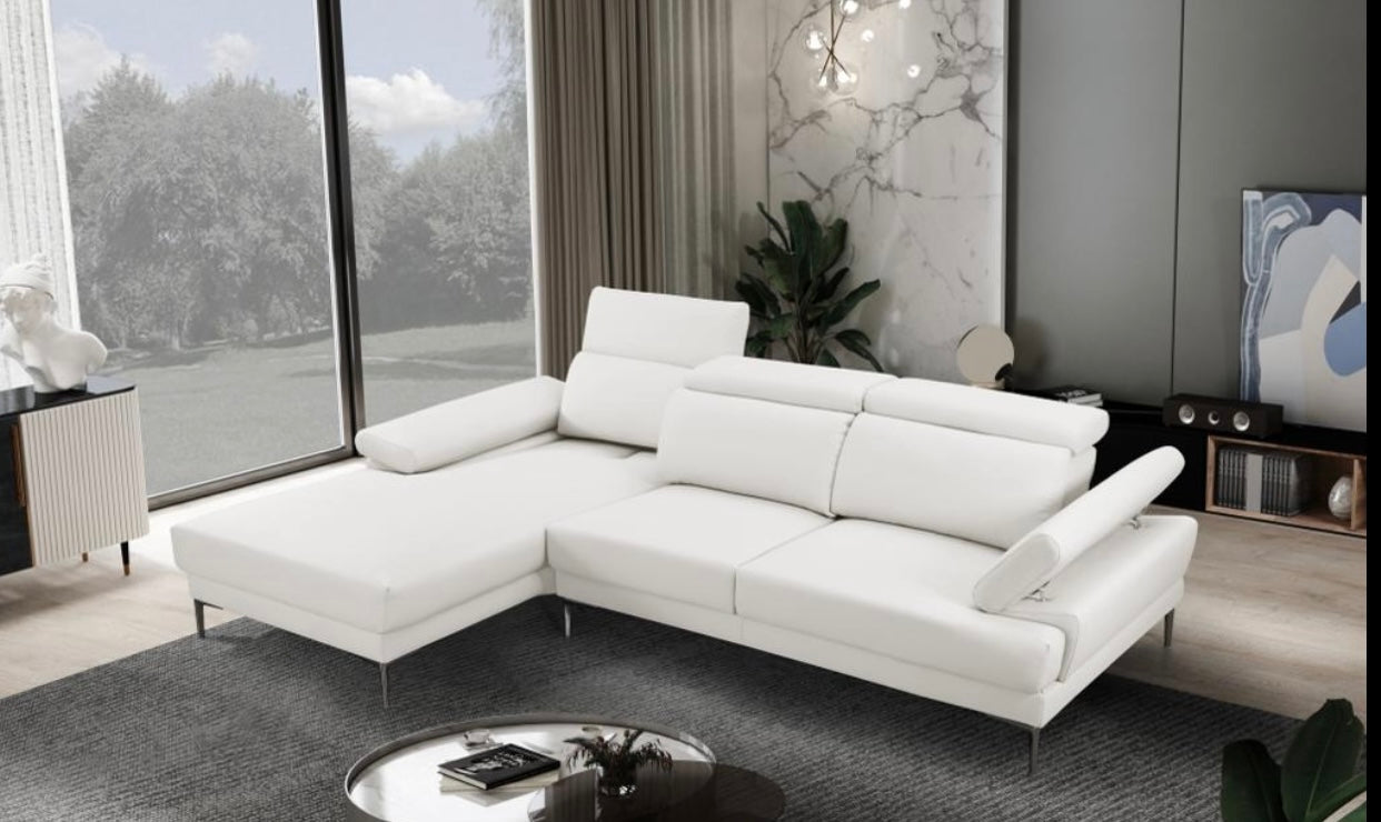 Kim Sectional White Left