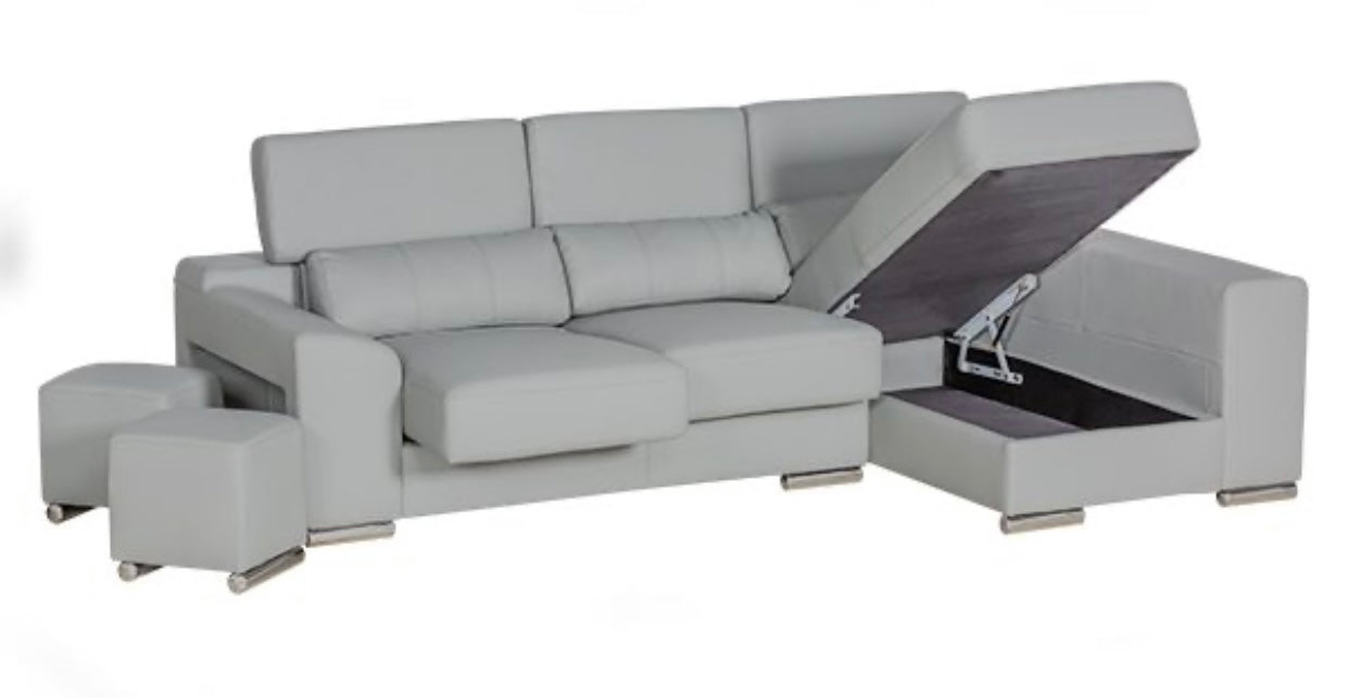 London Sectional Gray Right