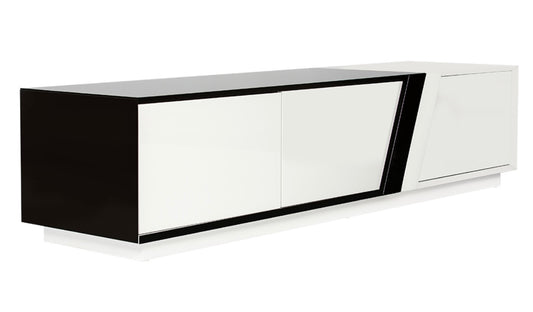 Adam TV Stand White/Black 78”