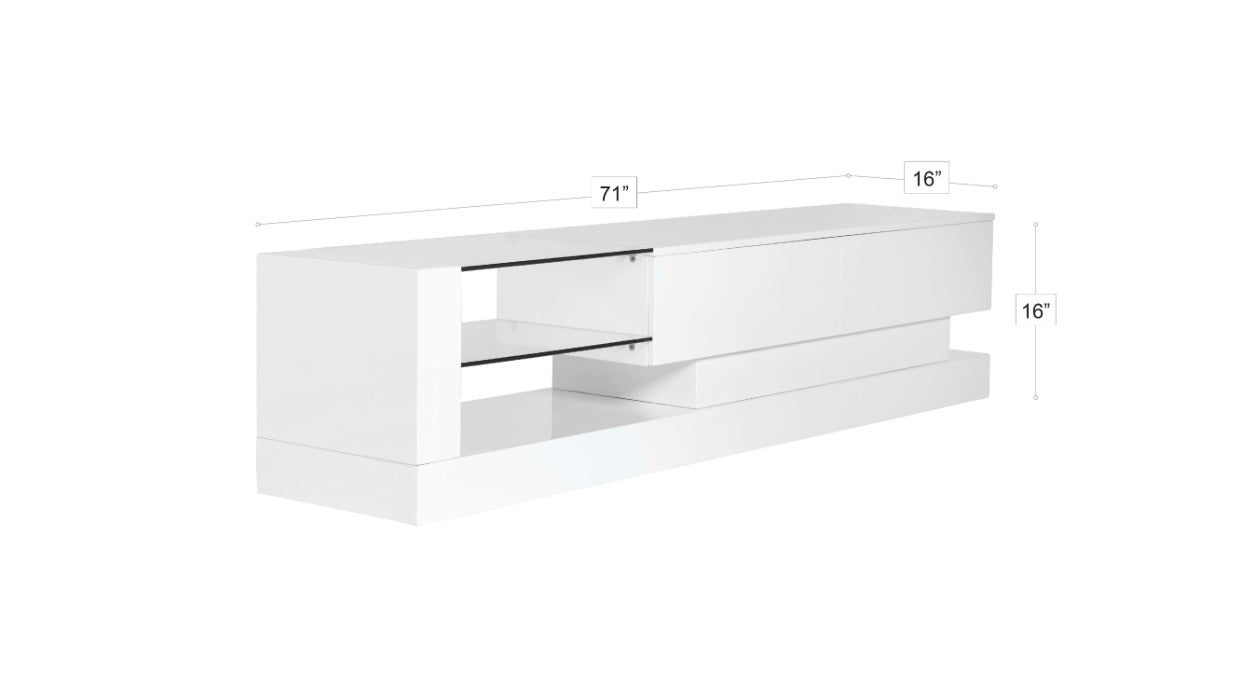 Bianca TV Stand White 71”