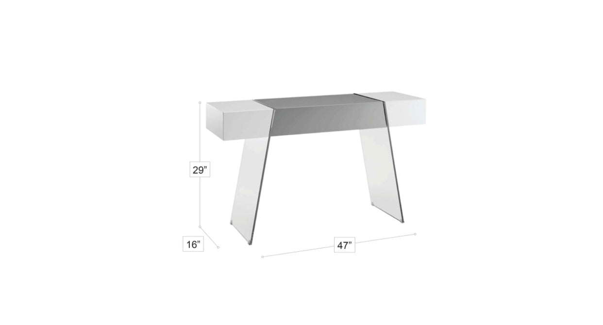 Bronx Console Table White