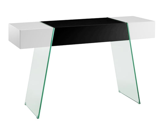 Bronx Console Table White Black