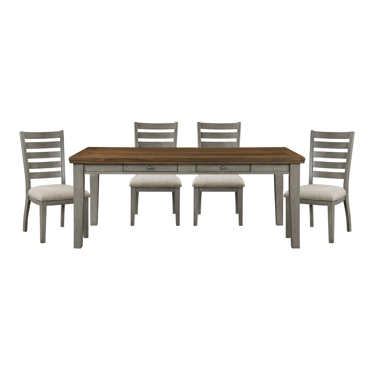 7 PCS Dining-Tigard Collection Dining Table Set 5761GY-78