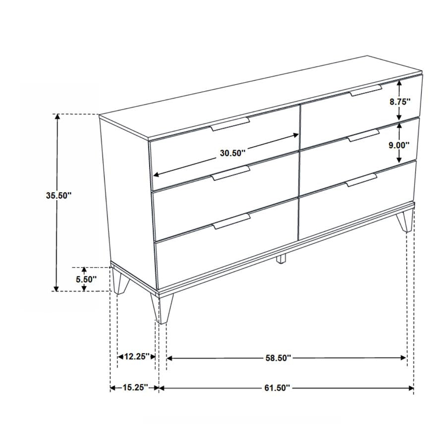 4 PCS Mays King Bedroom Set 215961KE-S4