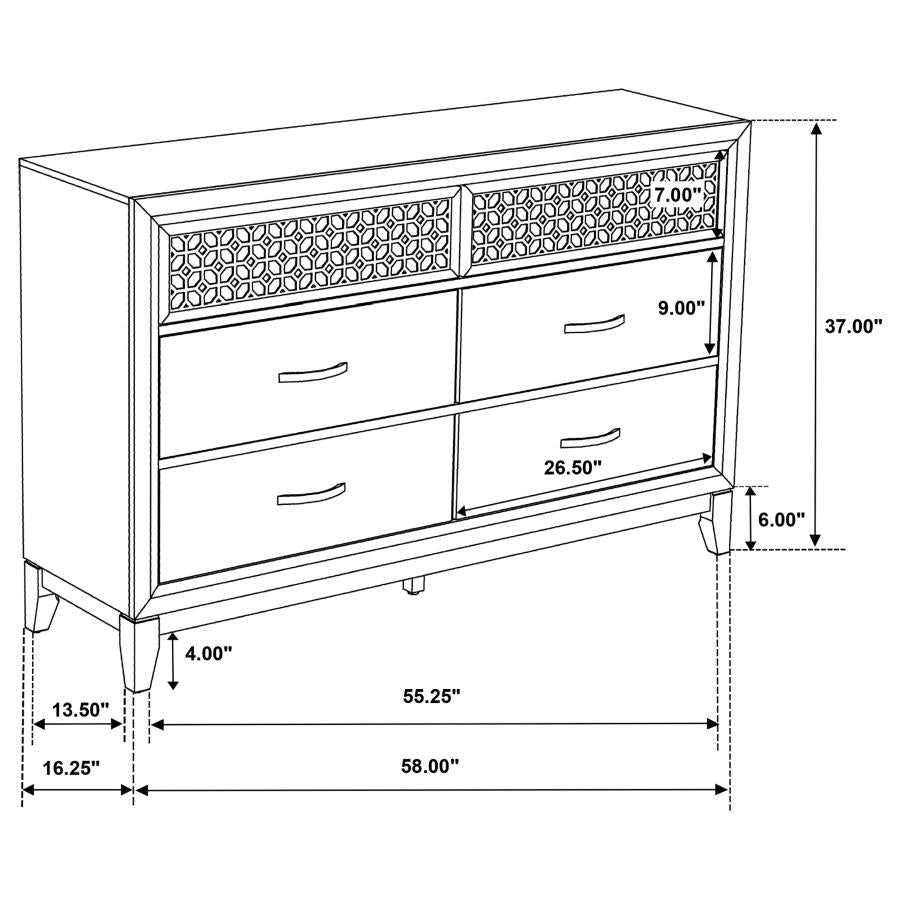 4 PCS Valencia King Bedroom Set 223041KE-S4