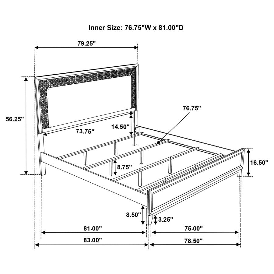 4 PCS Valencia King Bedroom Set 223041KE-S4