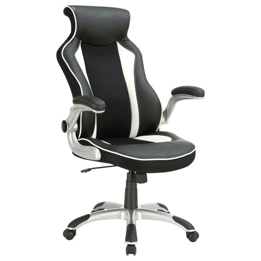 Dustin Adjustable Height Office Chair Black and Silver 800048