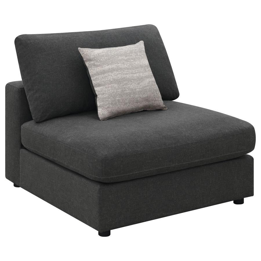 Serene 4-piece Upholstered Modular Sectional Charcoal 551324-SETA