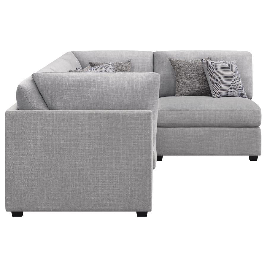 Cambria 4-piece Upholstered Modular Sectional Grey 551511-S4B