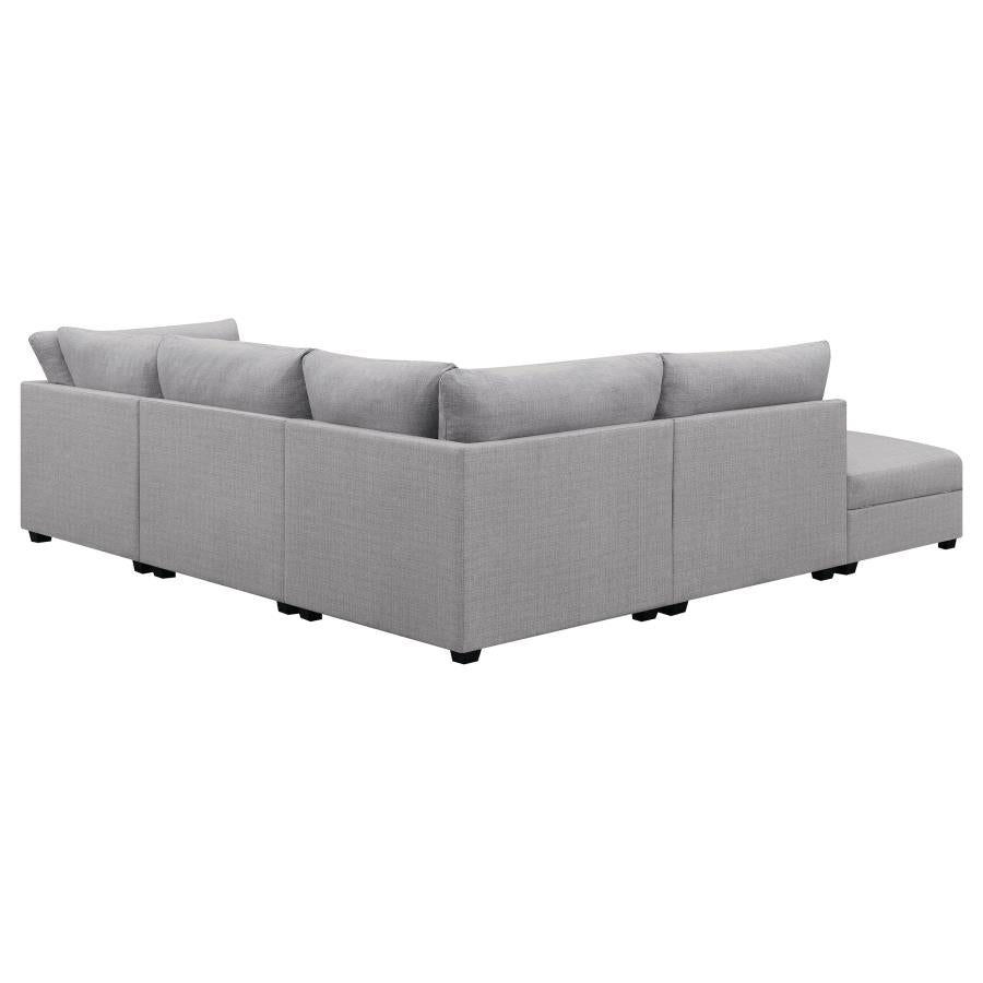 Cambria 5-piece Upholstered Modular Sectional Grey 551511-S5B