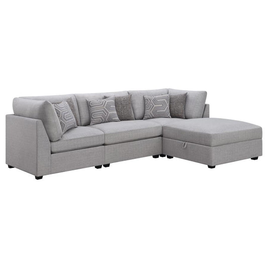 Cambria 4-piece Upholstered Modular Sectional Grey 551511-S4A