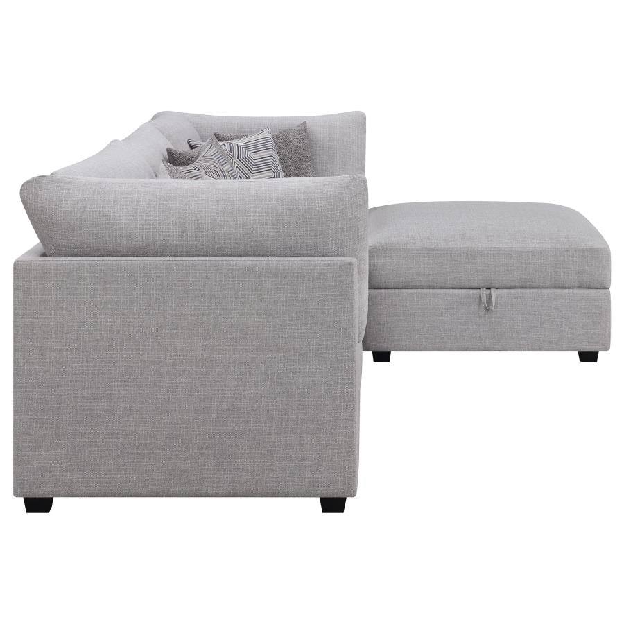 Cambria 4-piece Upholstered Modular Sectional Grey 551511-S4A