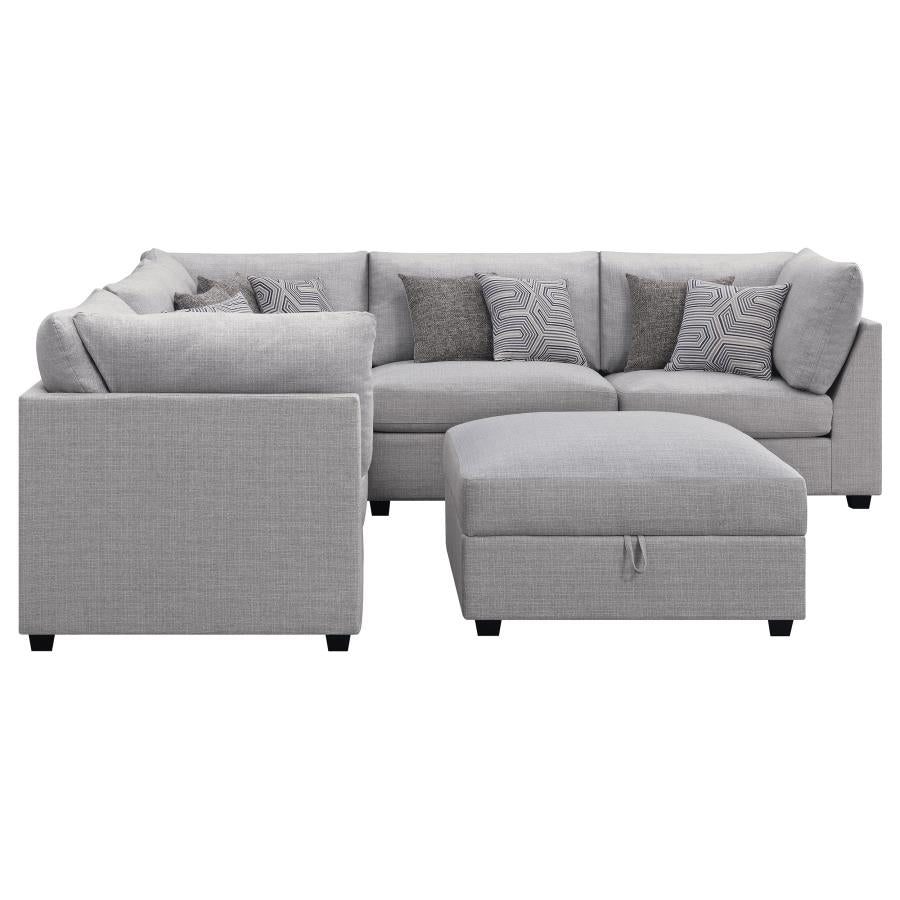 Cambria 6-piece Upholstered Modular Sectional Grey 551511-S6B