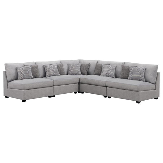 Cambria 5-piece Upholstered Modular Sectional Grey 551511-S5A