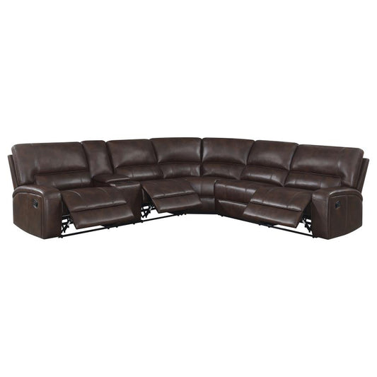 Brunson 3-piece Upholstered Motion Sectional Brown 600440