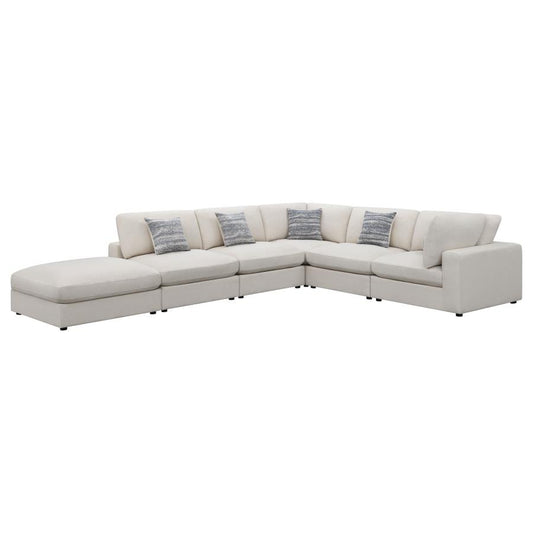 Serene 6-piece Upholstered Modular Sectional Beige 551321-SET