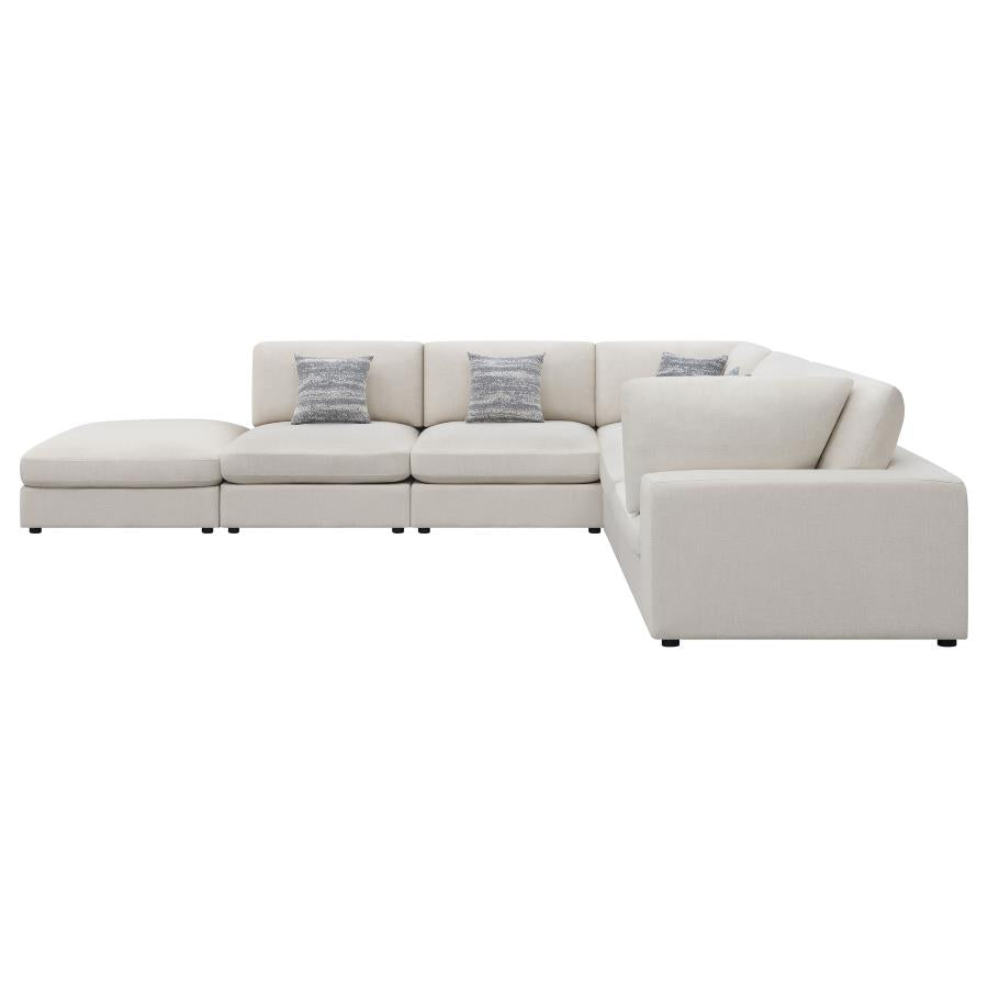 Serene 6-piece Upholstered Modular Sectional Beige 551321-SET