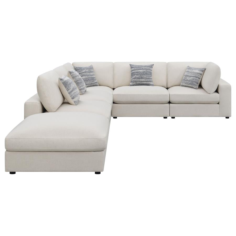 Serene 6-piece Upholstered Modular Sectional Beige 551321-SET