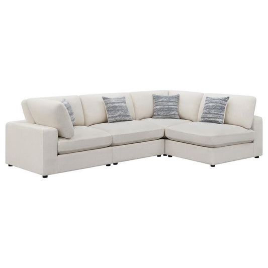 Serene 4-piece Upholstered Modular Sectional Beige 551321-SETA