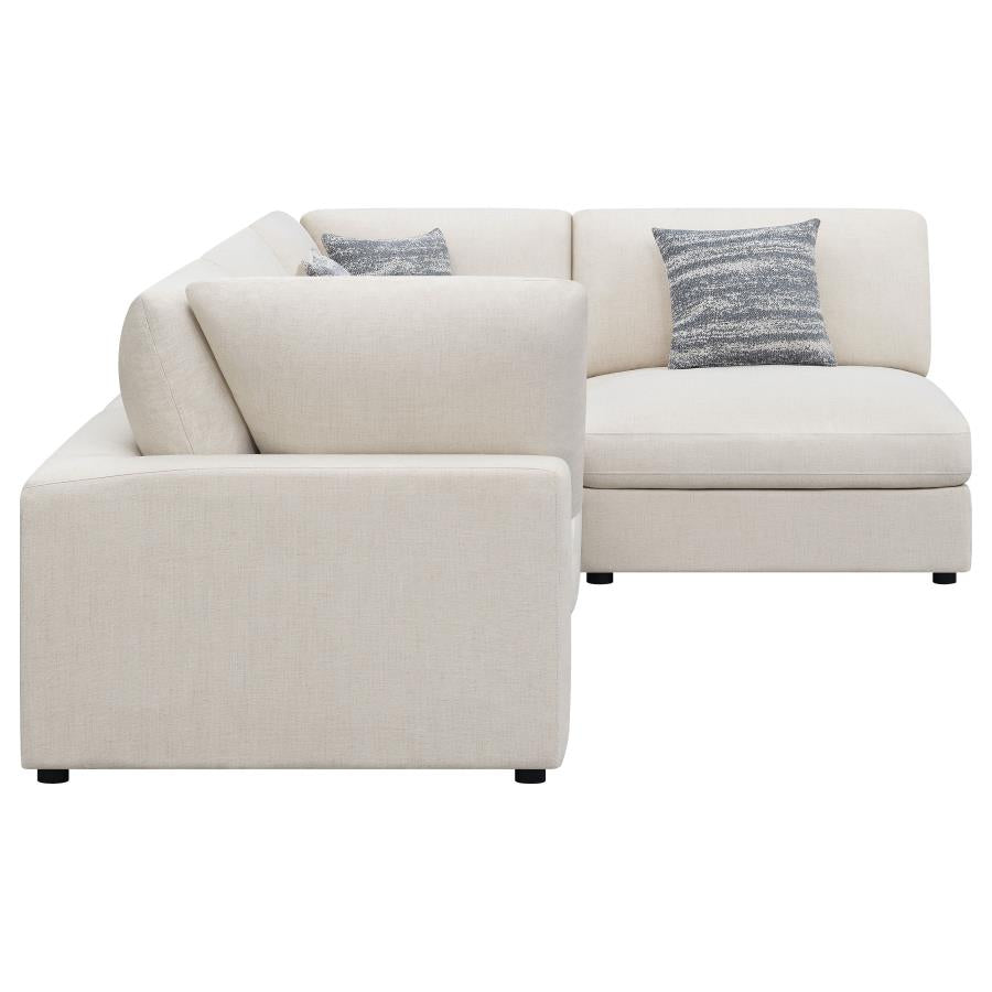 Serene 4-piece Upholstered Modular Sectional Beige 551321-SETA