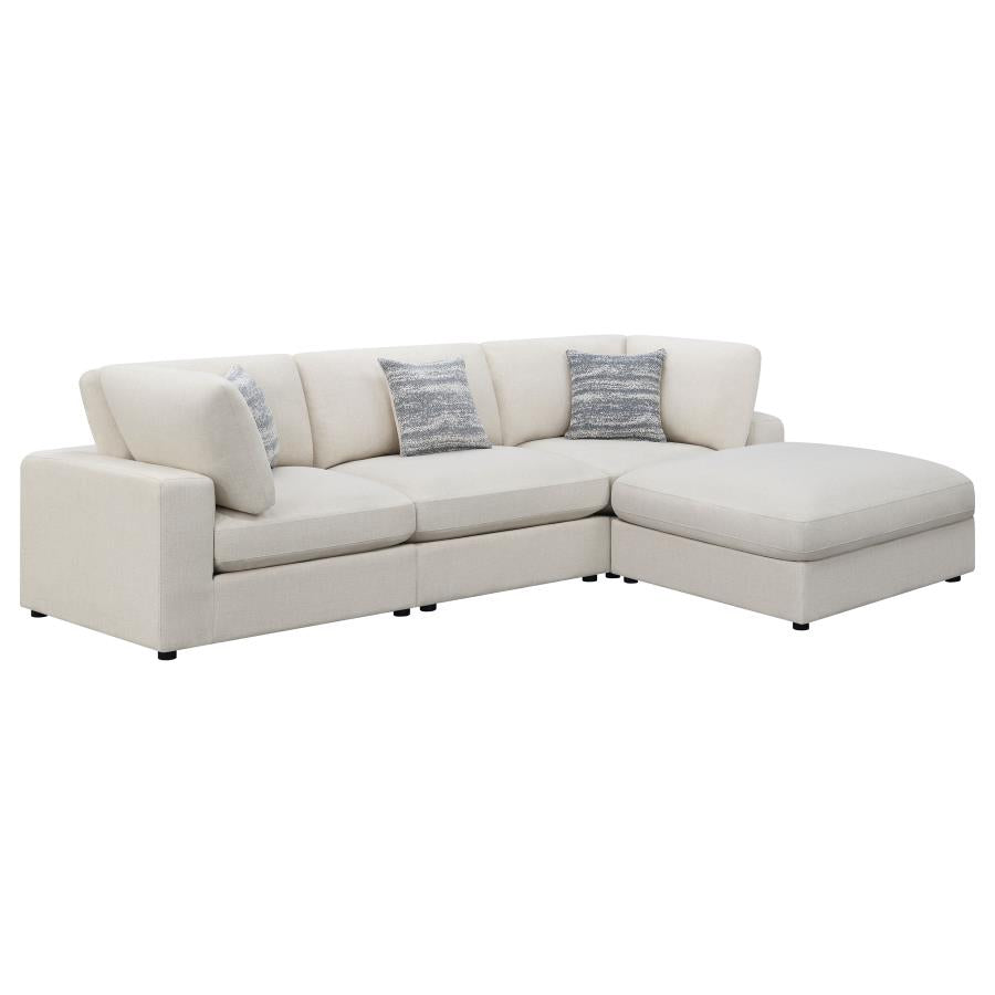 Serene 4-piece Upholstered Modular Sectional Beige 551321-SETB