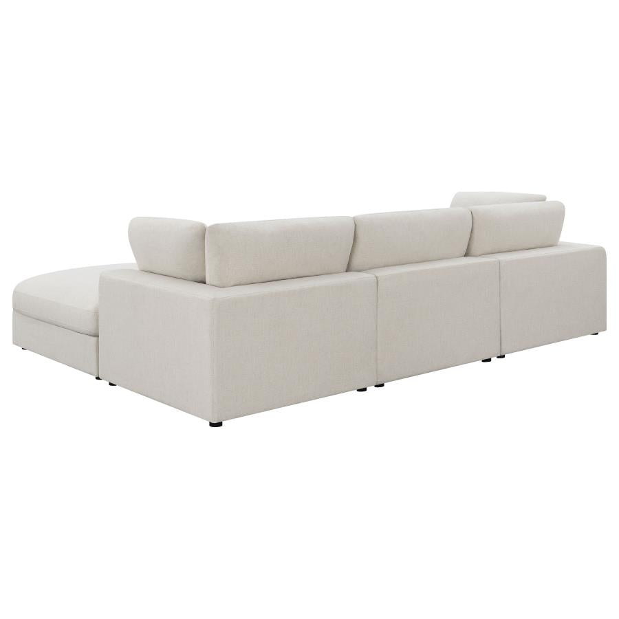 Serene 4-piece Upholstered Modular Sectional Beige 551321-SETB