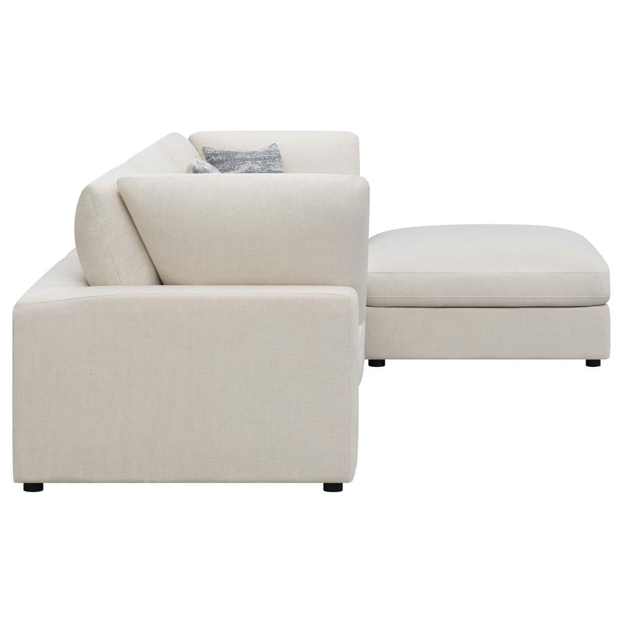 Serene 4-piece Upholstered Modular Sectional Beige 551321-SETB